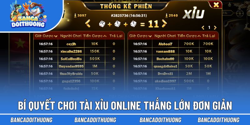 Cách chơi Tài Xỉu kiếm lãi khủng dễ dàng