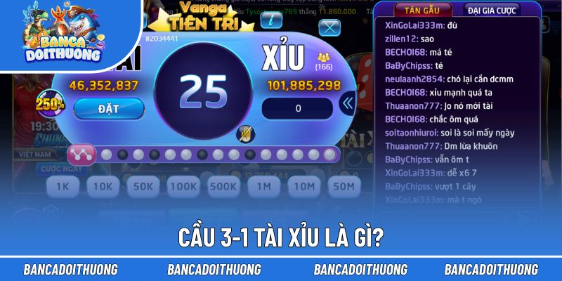 Cầu 3-1 Tài Xỉu - Giải Mã Quy Luật Và Công Thức Vào Tiền 1 Định nghĩa về cầu 3-1 Tài Xỉu