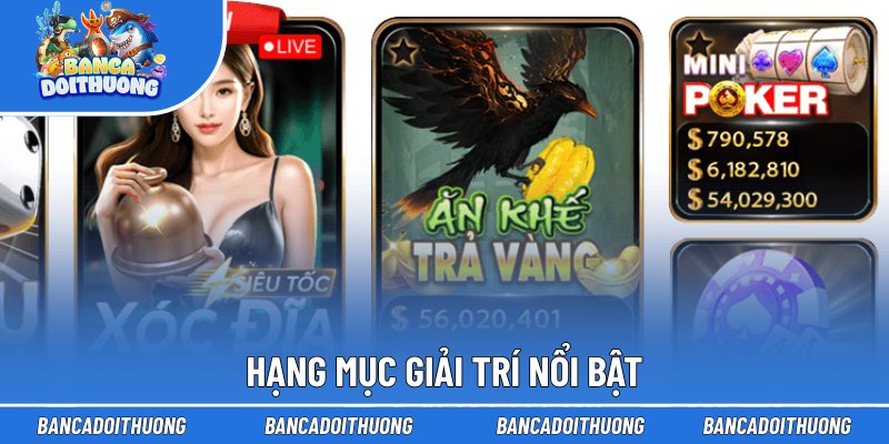 Hạng mục giải trí nổi bật