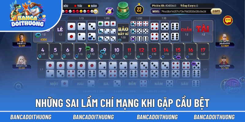 Lưu ý quan trọng khi gặp cầu bet 