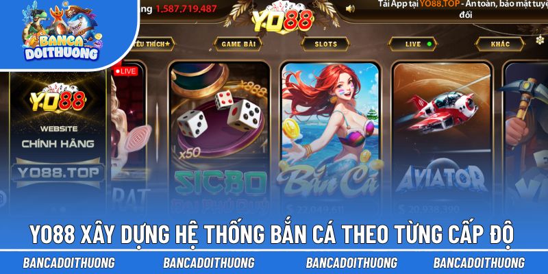 Yo88 xây dựng hệ thống bắn cá theo từng cấp độ rõ ràng